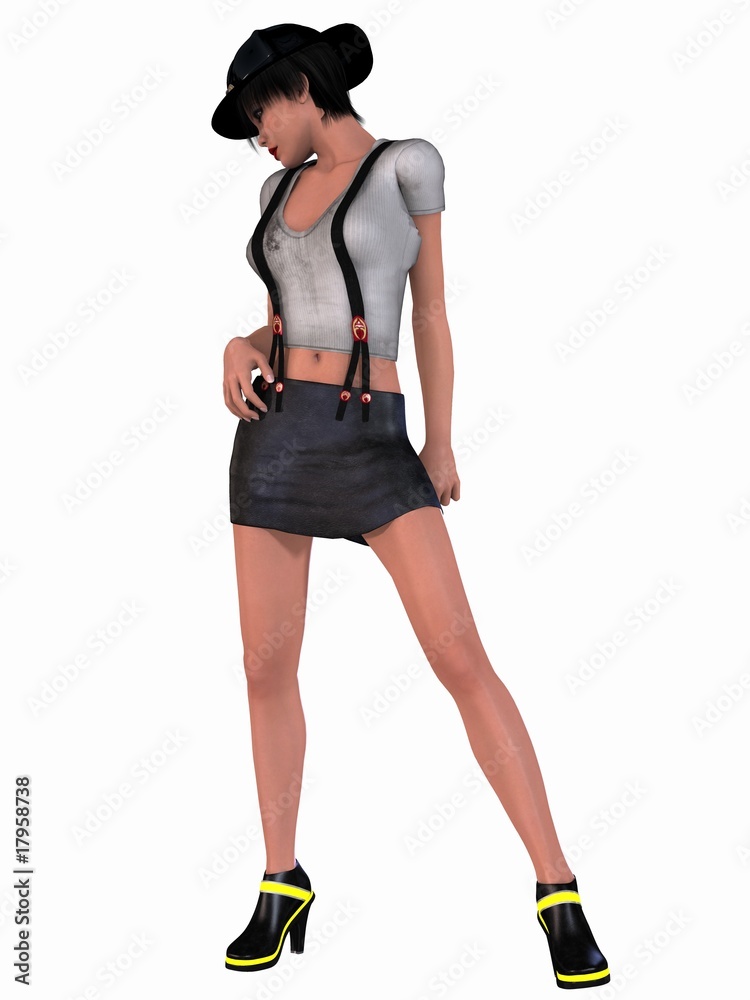 Fototapeta premium Sexy Fire Fighter