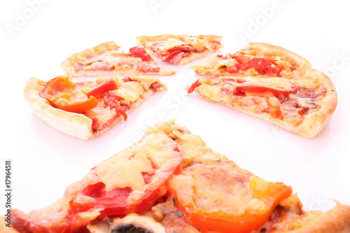 Tasty pizza isolated on white