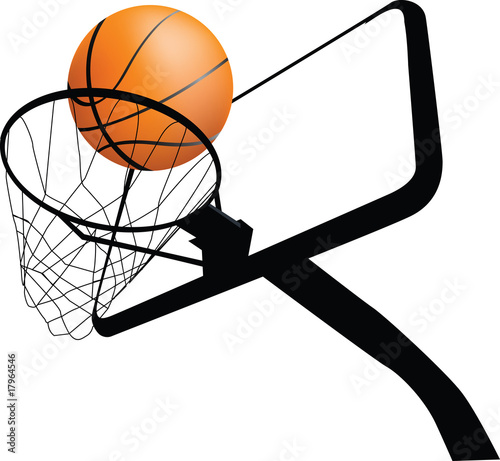 basketball hoop and ball