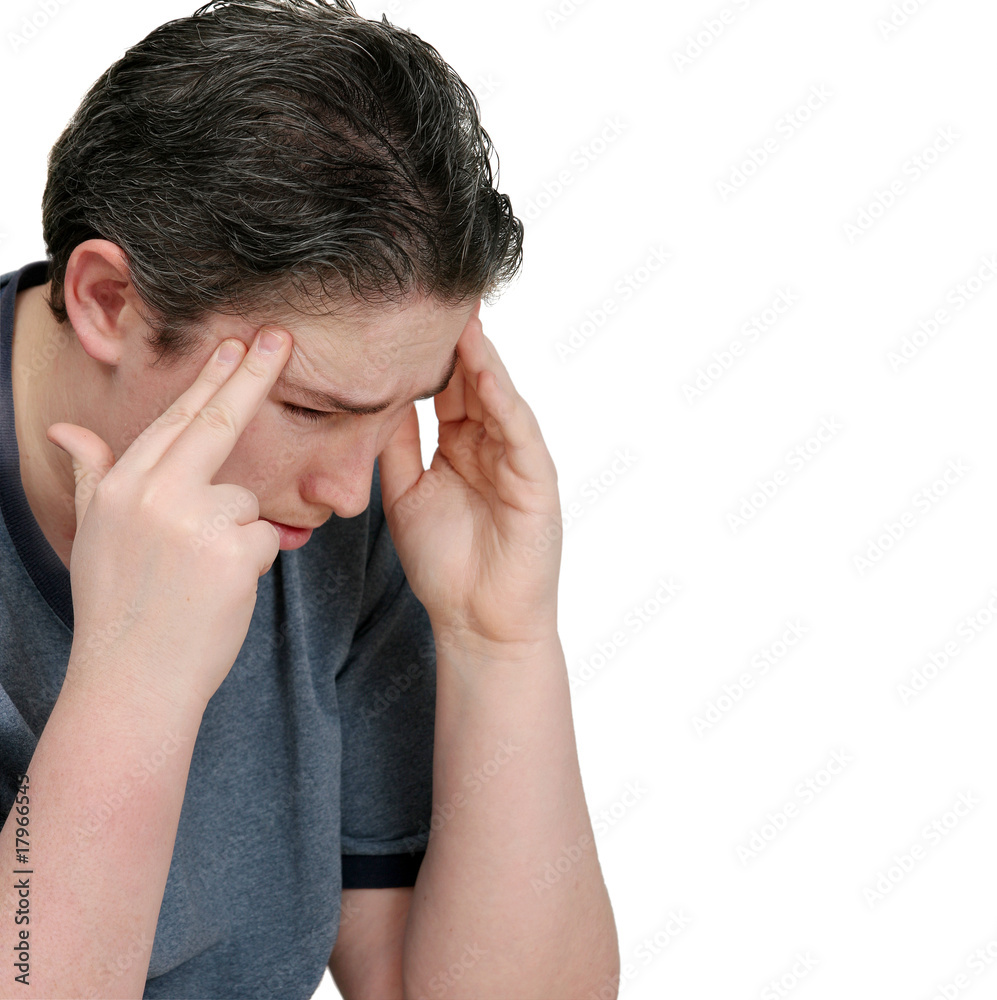 Young Man With a Headache Young Man With a Headache