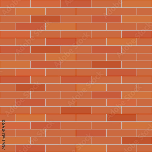 Brick wall seamless vector texture.