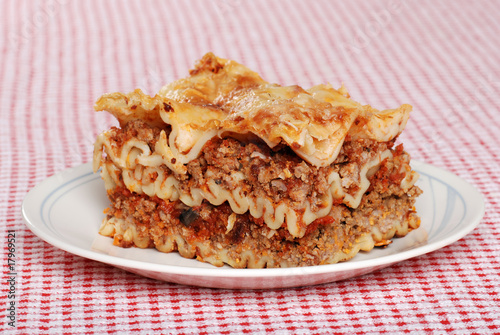 single serving of lasagna