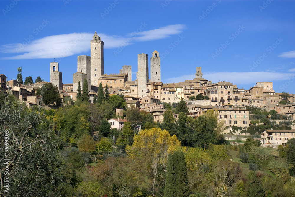Toscana: panorama di San Gimignano 1