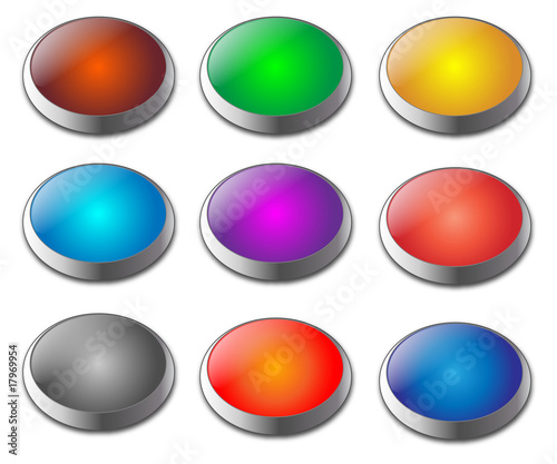 Free Download Set of gel metallic blank web buttons - GFXLoad