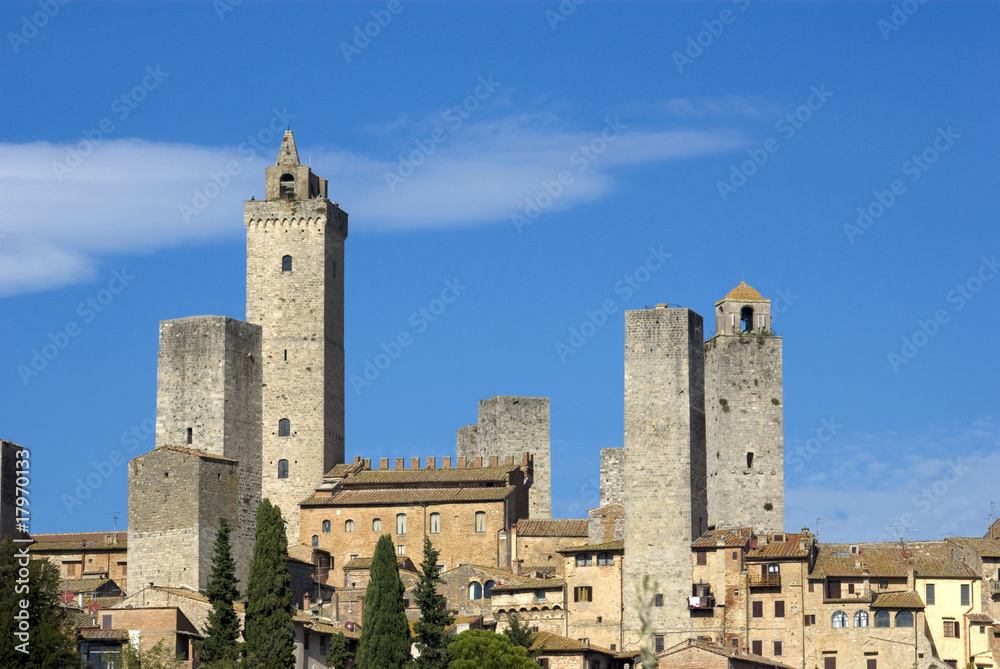 Toscana: panorama di San Gimignano 3