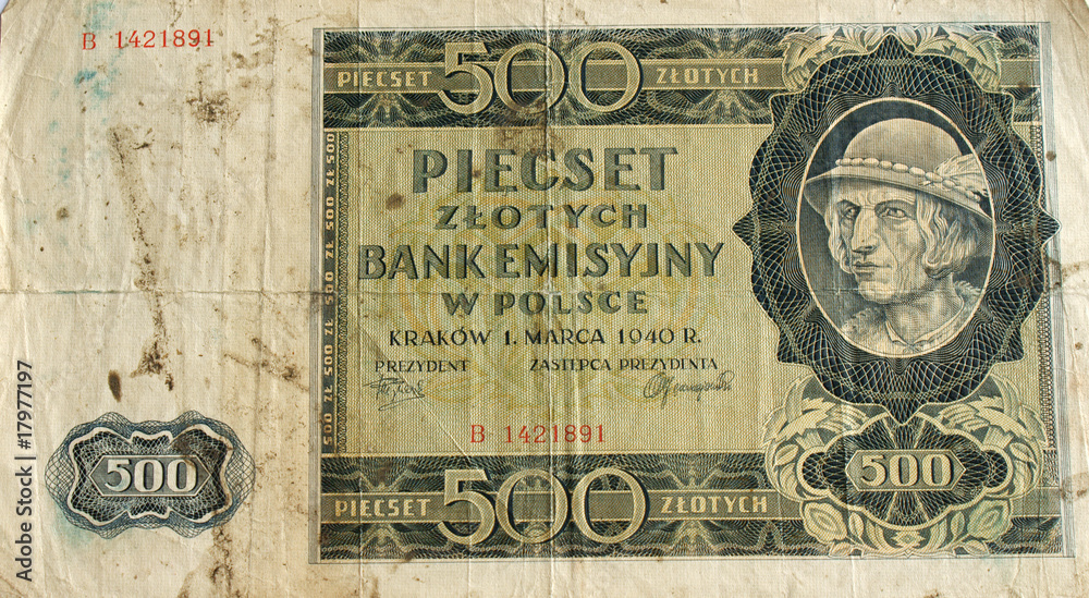Fototapeta premium Old banknote