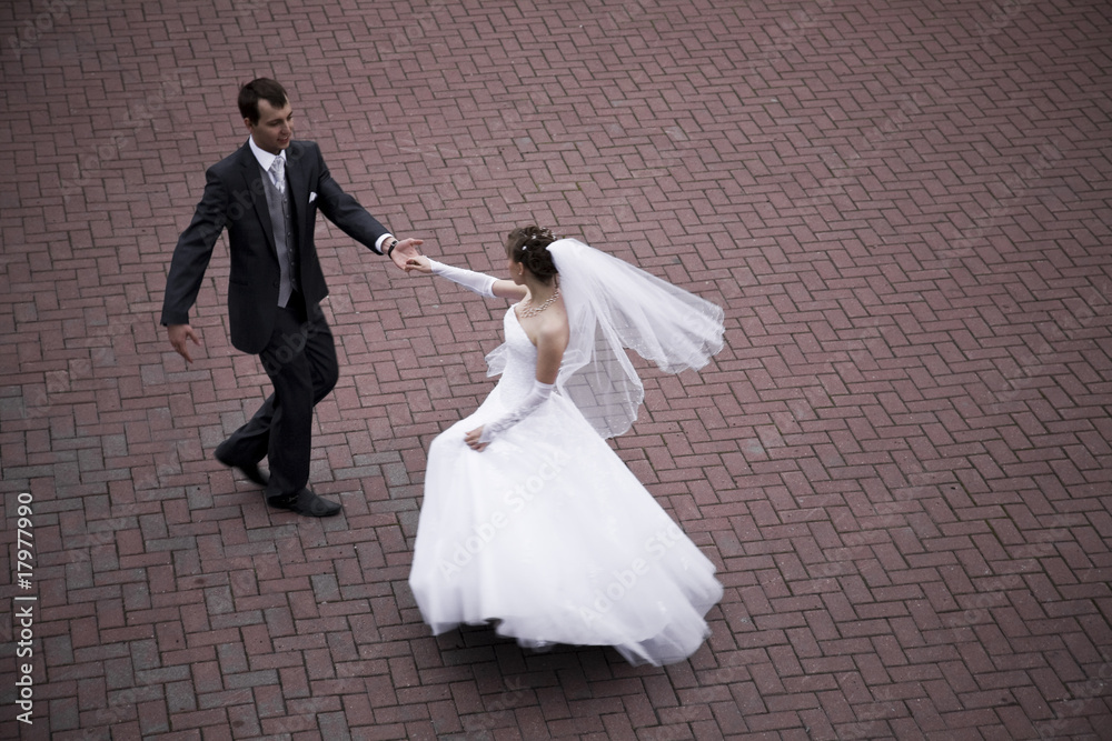 Naklejka premium Just married