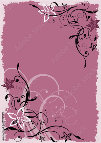 floral background, Blumen, Ranke, Blüte, rosa