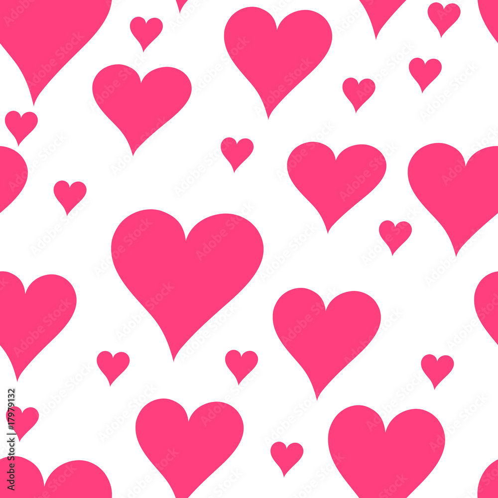 Seamlessly vector wallpaper valentine with hearts
