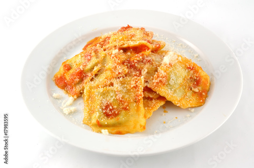 Ravioli isolated in white background