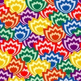 Vivid colorful repeating flower seamless background