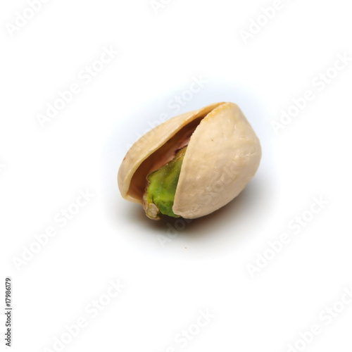 Pistachio nuts isolated on white