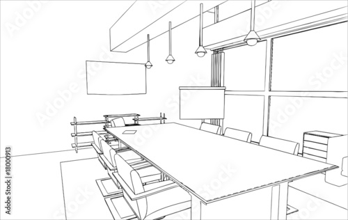 Interior design drawing