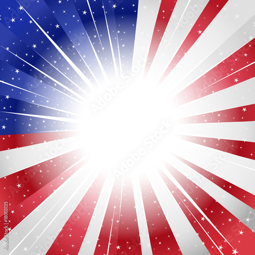 USA Styled sunburst