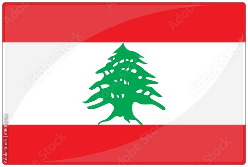drapeau glassy liban lebanon flag