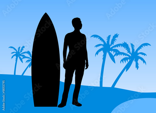 surfer watching the waves