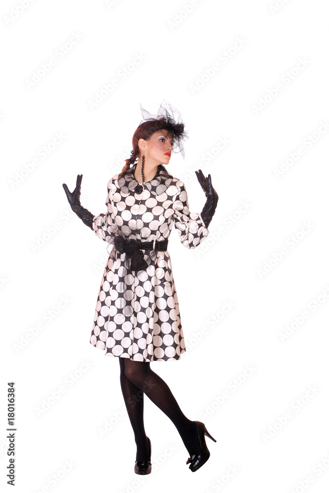 Fashion girl posing on white background Fashion girl posing on white background