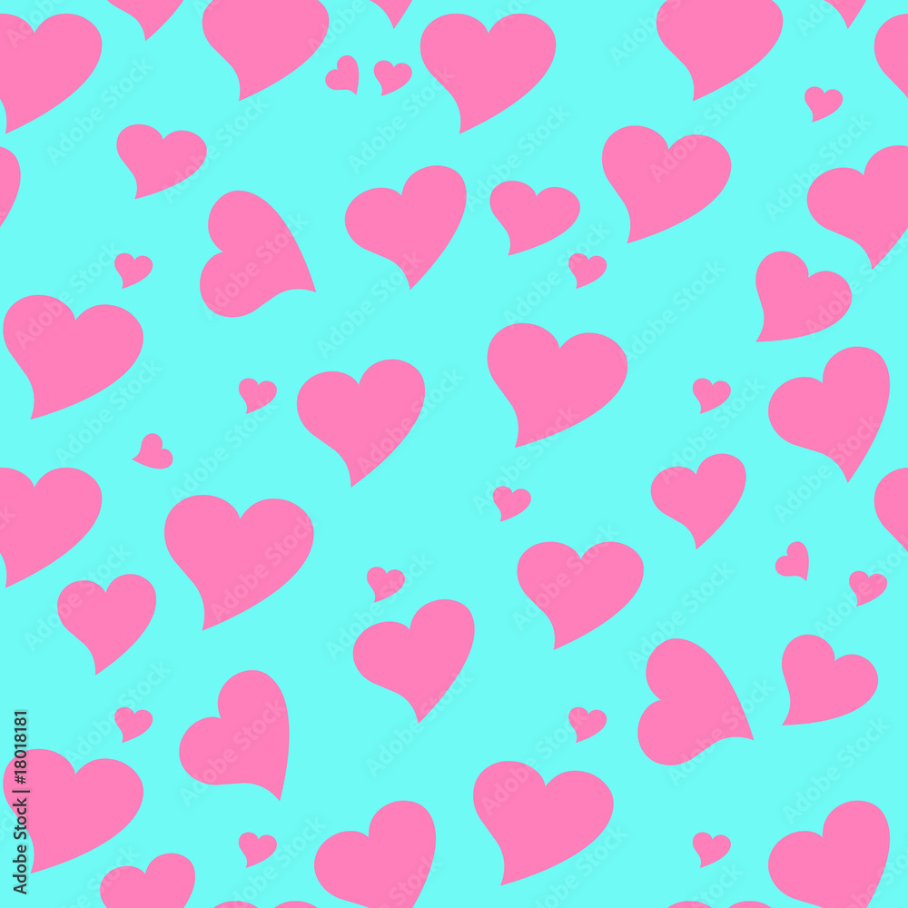 Seamless wallpaper valentine with hearts