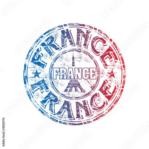 France grunge rubber stamp