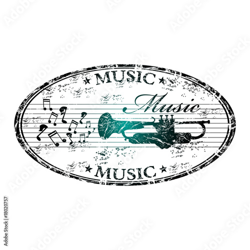 Music rubber stamp