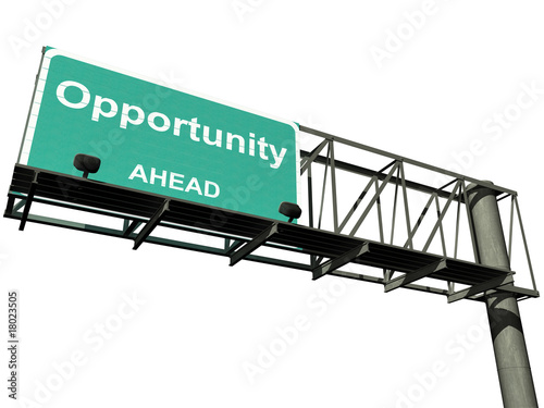 Isolated Opportunity Highway Sign