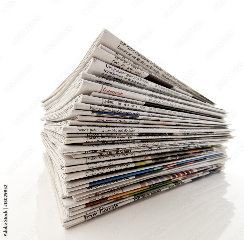 Stapel von Zeitungen, Altpapier, Informationen Stapel von Zeitungen, Altpapier, Informationen