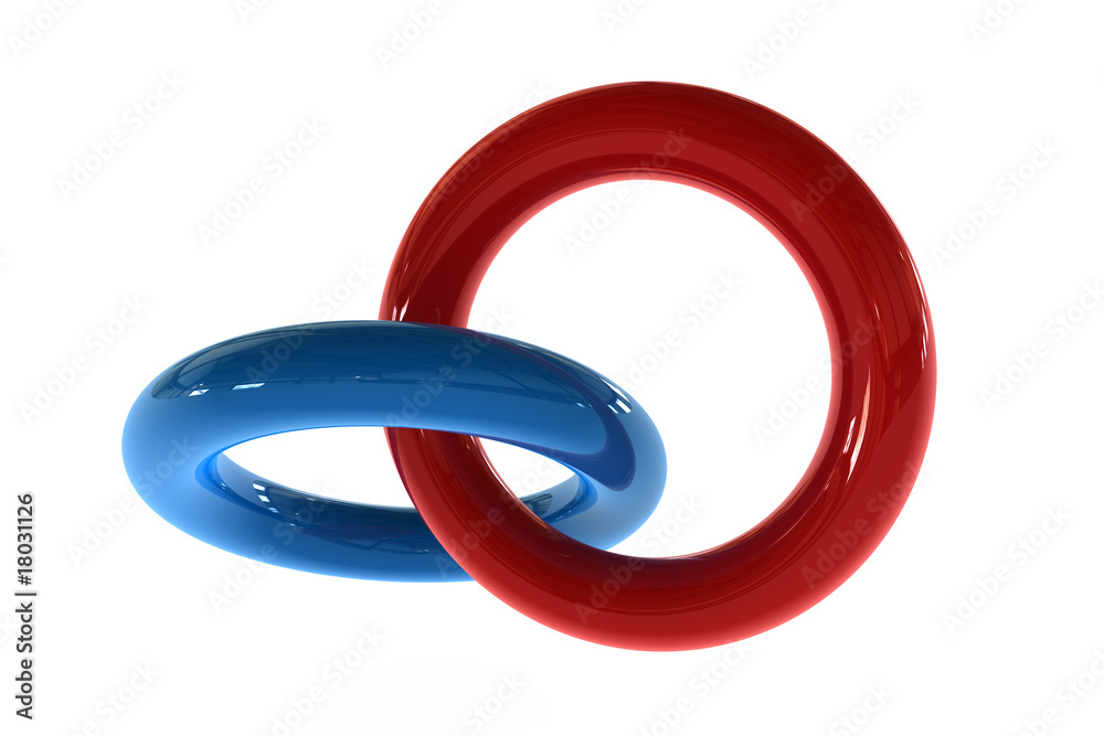 Ringe ineinander in 3d Ringe ineinander in 3d