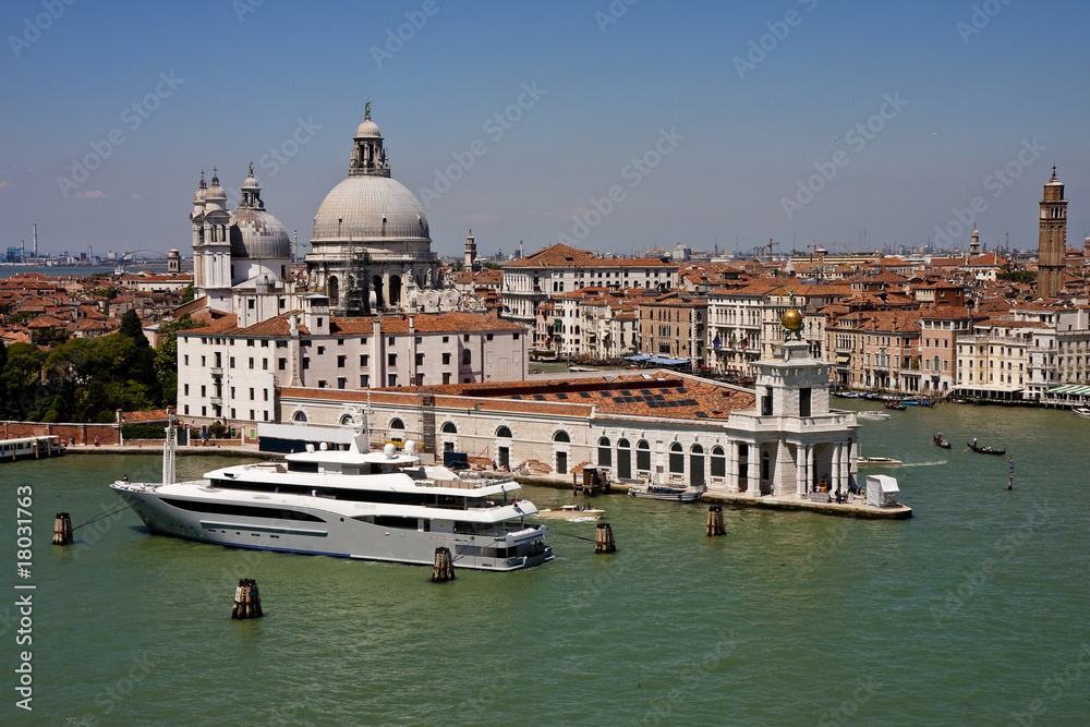 Luxury Yacht Anchored in Grand Canal