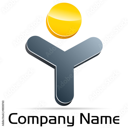 Logo Mensch-Statue Verkörperung