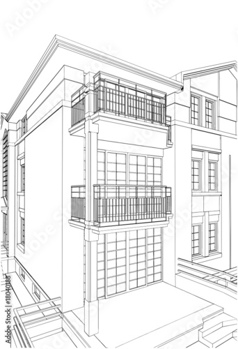 Residential House Vector 01