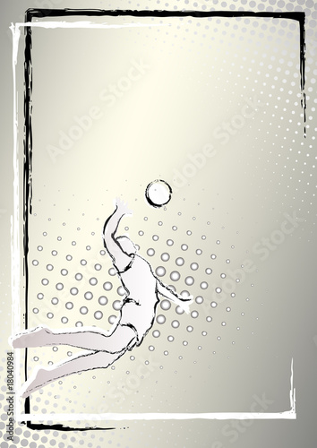 painting volleyball baclground