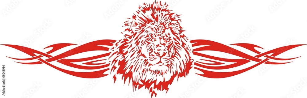 Fototapeta premium Flaming Lion