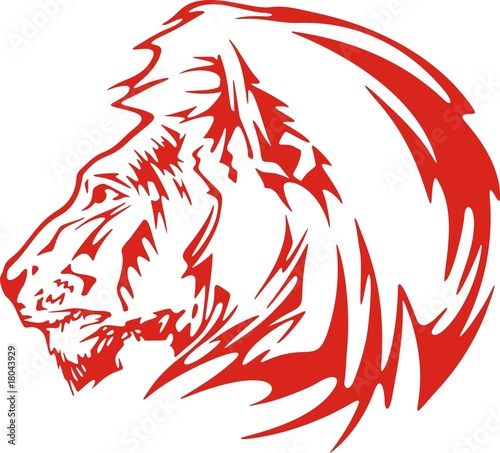 Fototapeta Naklejka Na Ścianę i Meble -  Flaming Lion