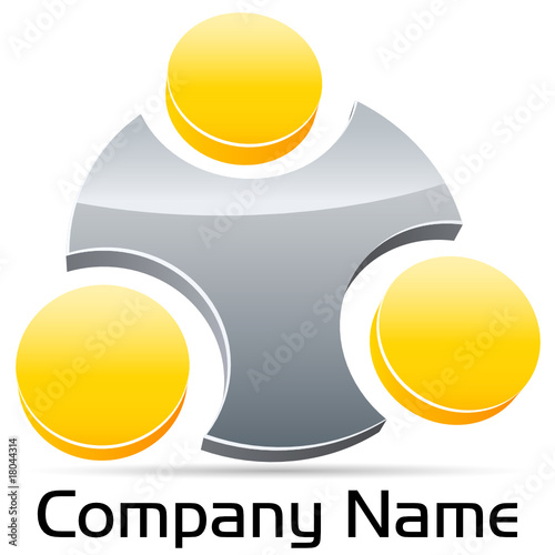Logo - 3 Gold-Kreise in einem Kreis