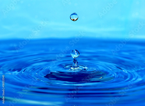 splash of blue water