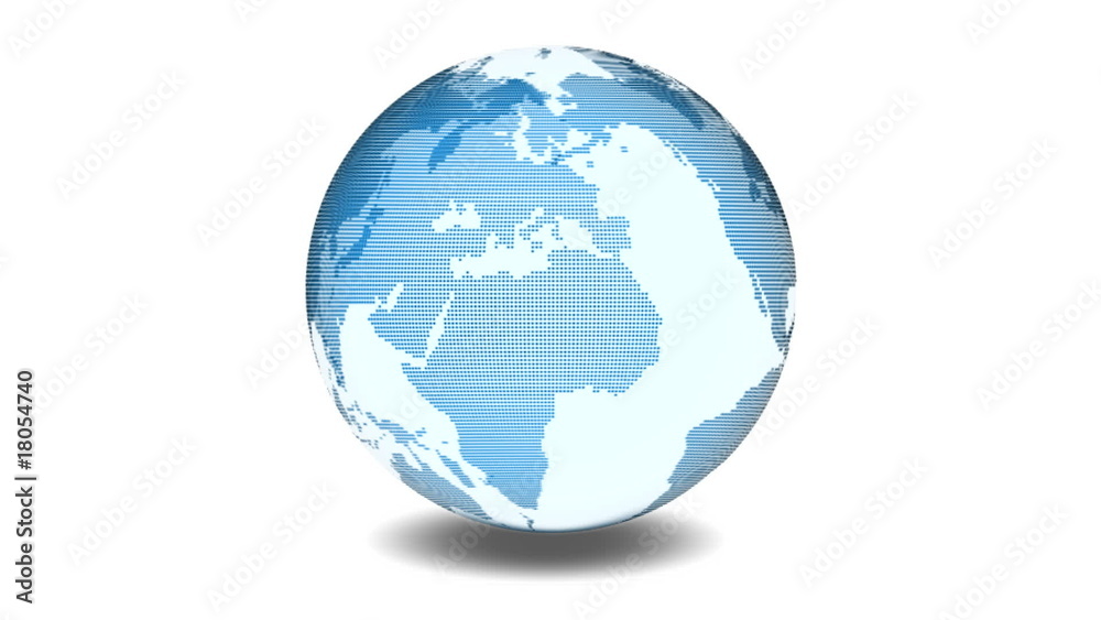 Earth loop (dotted map) with alpha channel. Earth loop (dotted map) with alpha channel.