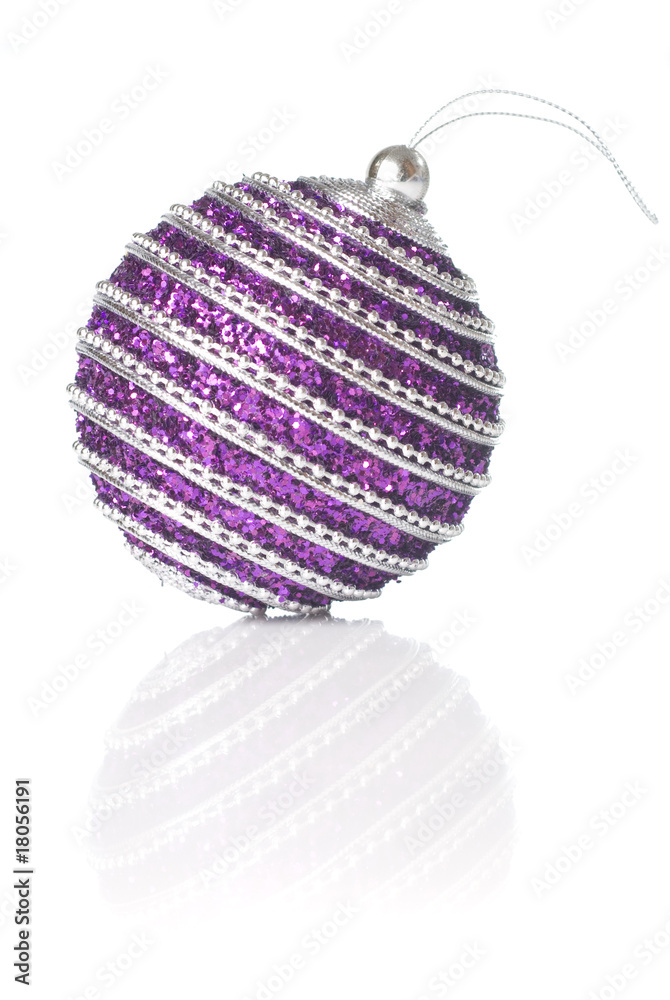 pink christmas ball isolated on white pink christmas ball isolated on white