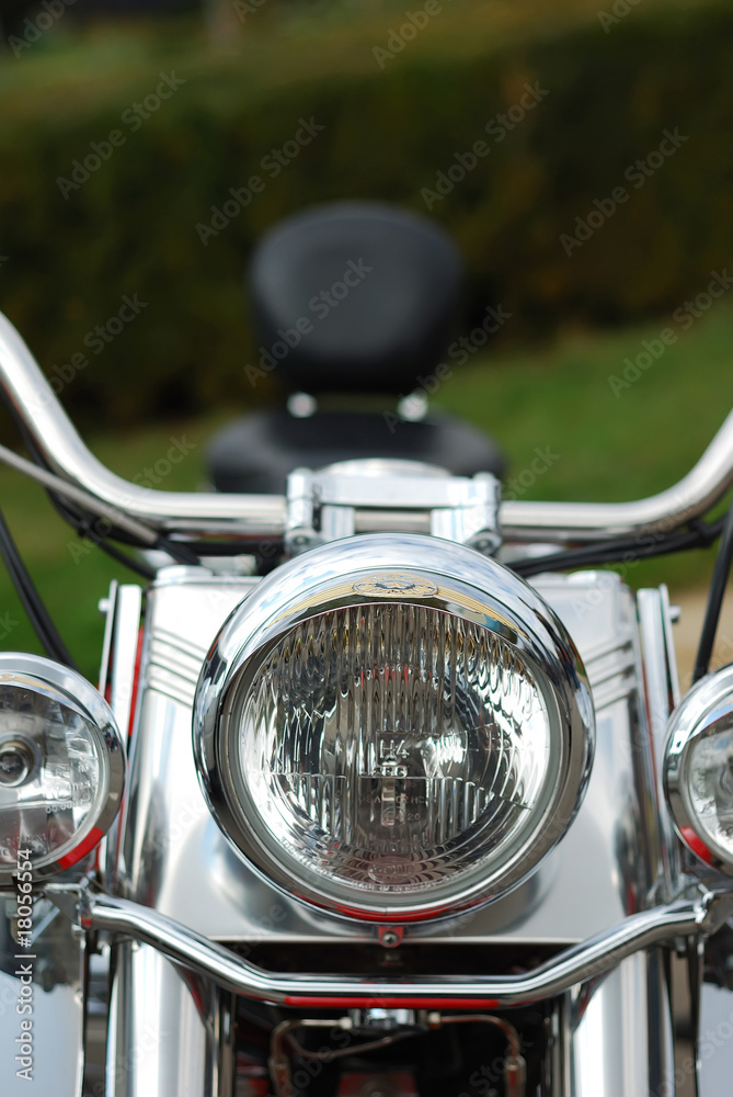 front light closeup of a motorcycle
