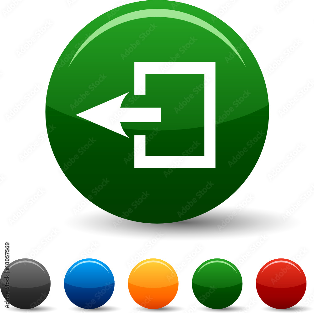 Exit icon set. Vector illustration Exit icon set. Vector illustration