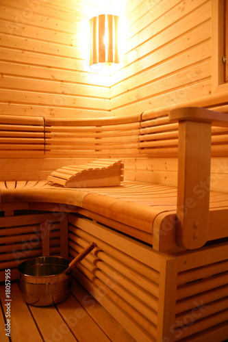 Modern sauna interior