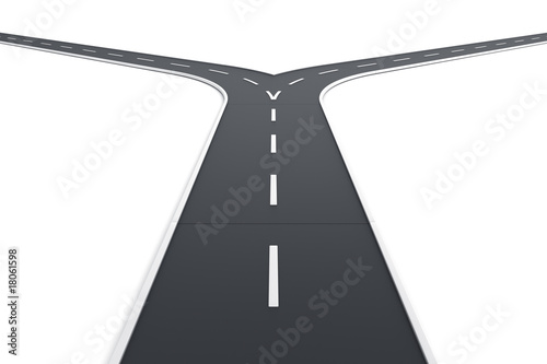 Road splitting up