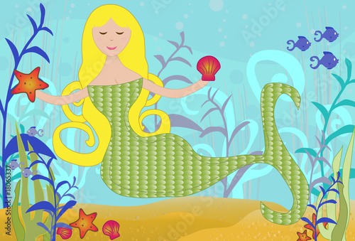 Mermaid under the Sea