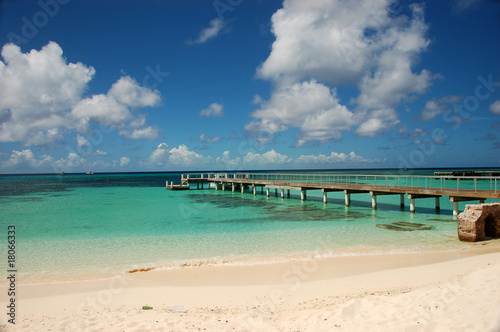 Turquoise water against blue sky