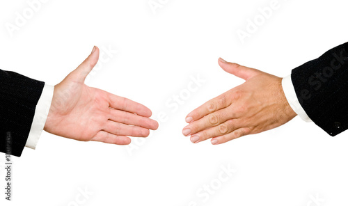 Hand ready for handshake