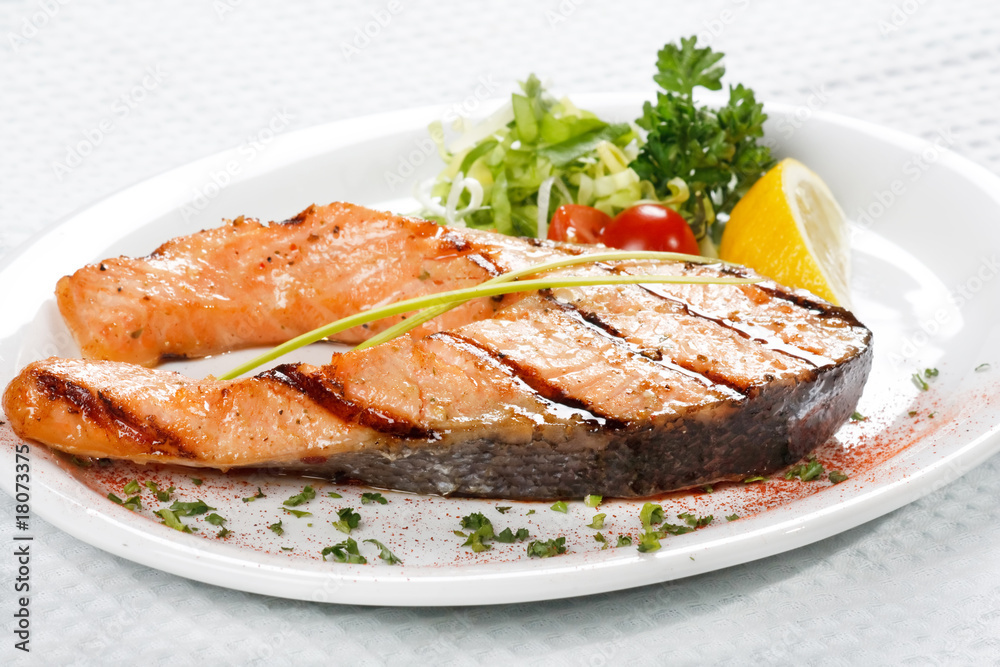 Salmon steak Salmon steak