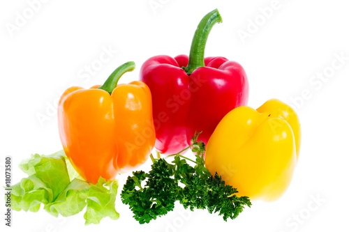 sweet peppers, isolated