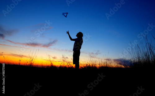 Silhouette in sunset