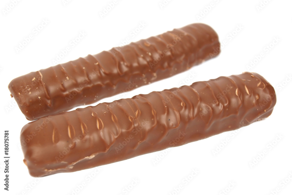 Chocolate sticks isolated on white Chocolate sticks isolated on white
