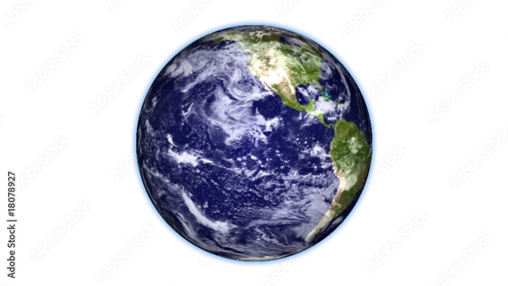 earth with clouds isolated on white. earth with clouds isolated on white.