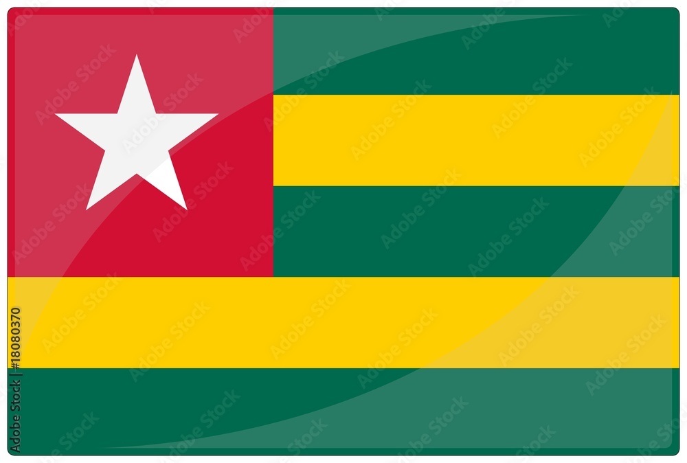 drapeau glassy togo flag